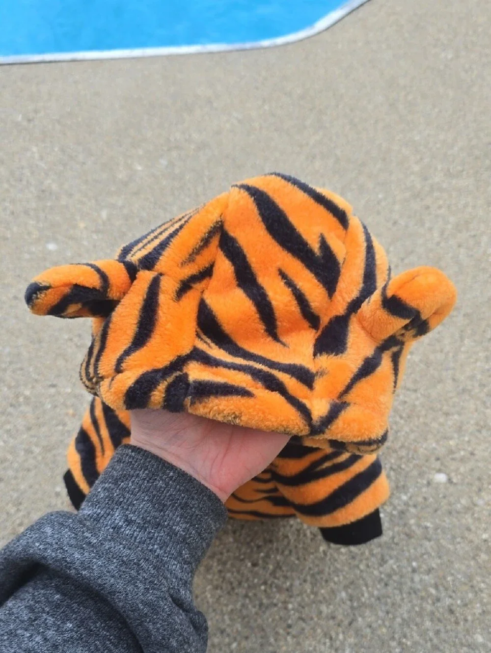 Tiger-Print Plush Dog Costume Jacket - Orange & Black